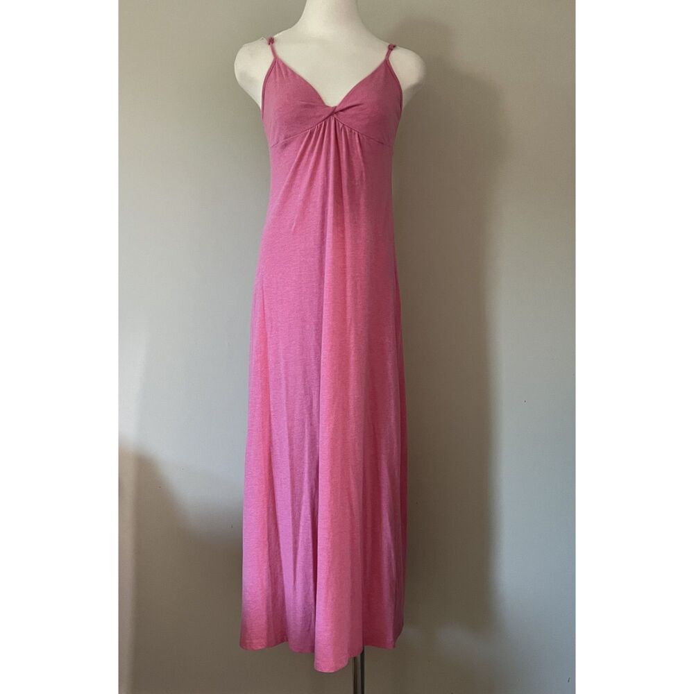 Womens Long Pink Maxi T-Shirt Halter Dress by Xhilaration sz Small - Picture 2 of 7